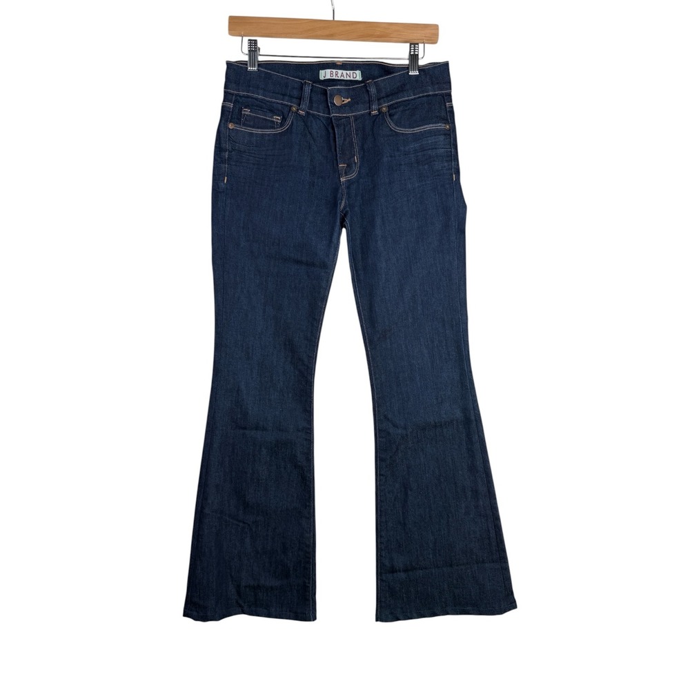J Brand Lovestory Low Rise Flare Jeans size 28 Dark Wash Blue